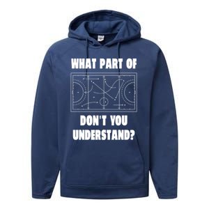 What Part Of Hockey DonT You Understand? Gift Performance Fleece Hoodie