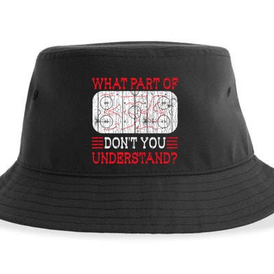 What Part Of Ice Hockey Funny Player Coach Sports Graphic Gift Sustainable Bucket Hat