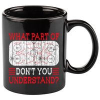 What Part Of Ice Hockey Funny Player Coach Sports Graphic Gift 11oz C Handle Ceramic Mug