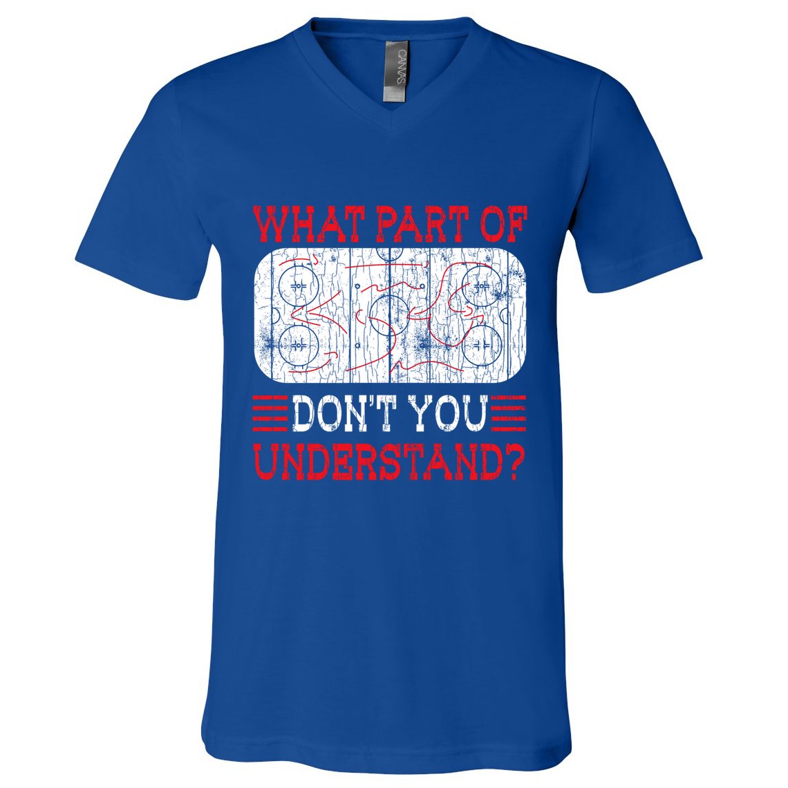 What Part Of Ice Hockey Funny Player Coach Sports Graphic Gift V-Neck T-Shirt