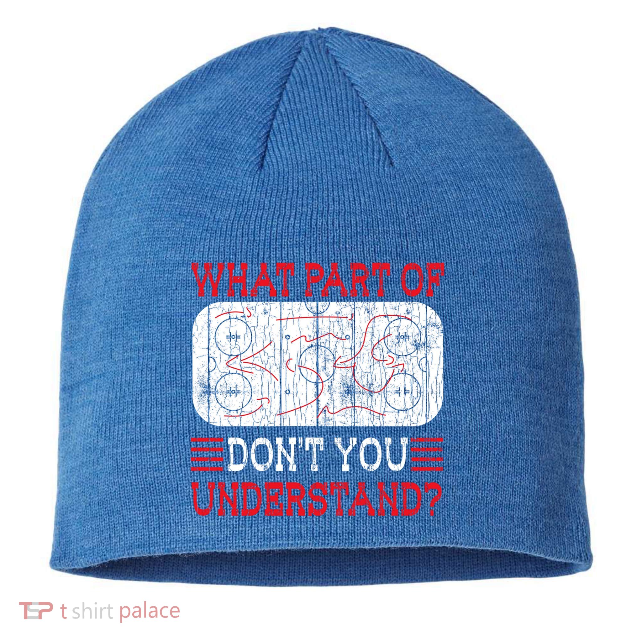 What Part Of Ice Hockey Funny Player Coach Sports Graphic Gift Sustainable Beanie