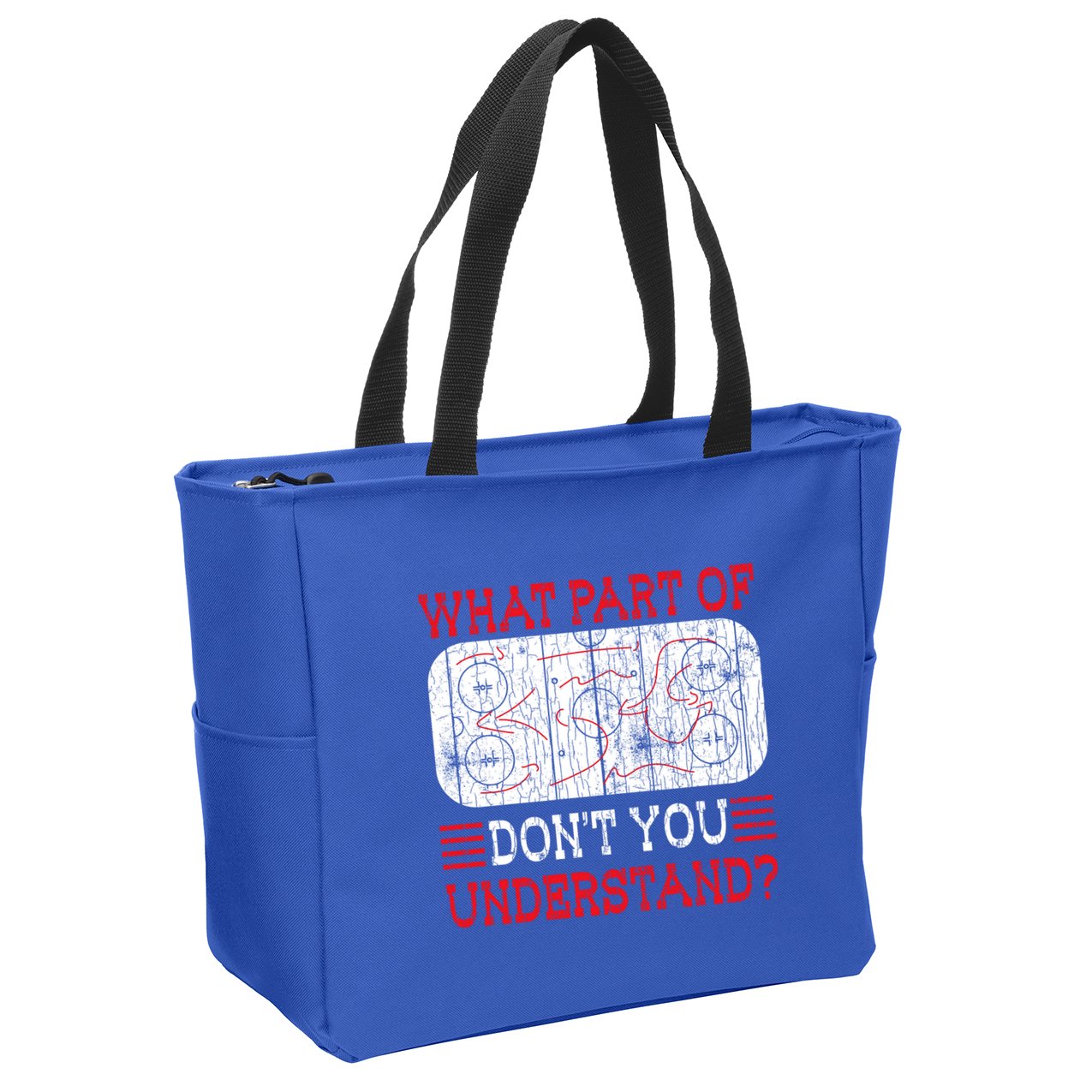 What Part Of Ice Hockey Funny Player Coach Sports Graphic Gift Zip Tote Bag