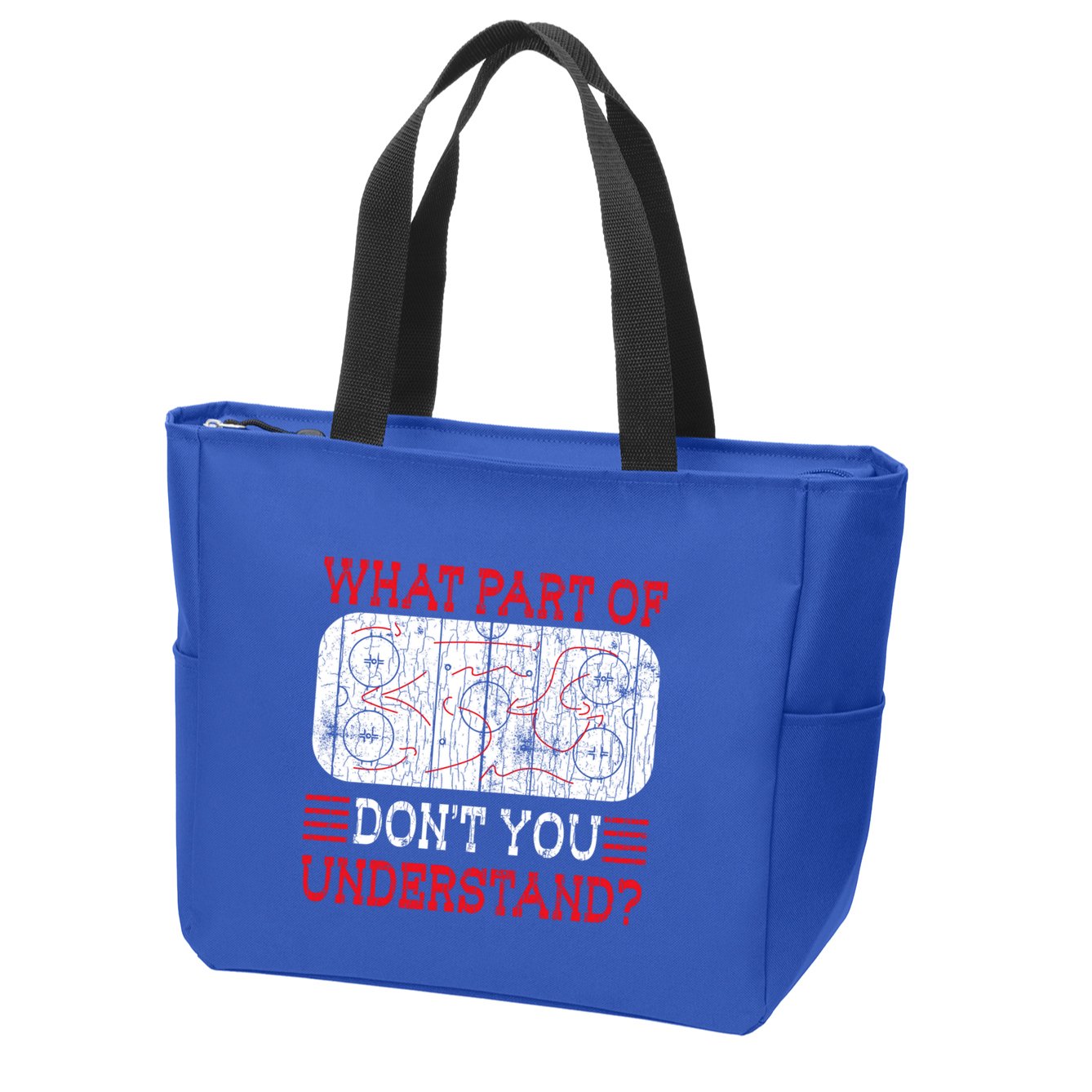 What Part Of Ice Hockey Funny Player Coach Sports Graphic Gift Zip Tote Bag