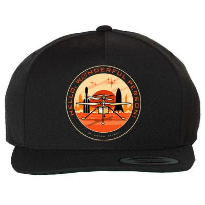 Wonderful Person On Mars Wool Snapback Cap