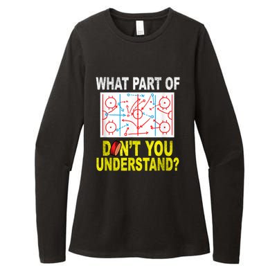 What Part Of Don't You Understand Funny Hockey Mom Dad Coach Womens CVC Long Sleeve Shirt