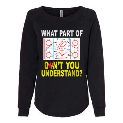 What Part Of Don't You Understand Funny Hockey Mom Dad Coach Womens California Wash Sweatshirt