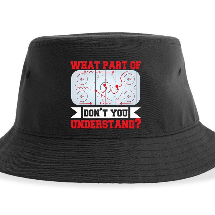 What Part Of This DonT You Understand? Funny Ice Hockey Gift Sustainable Bucket Hat
