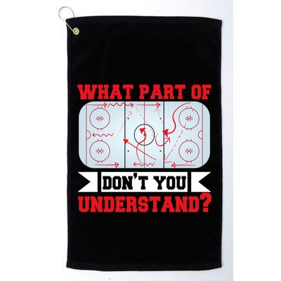 What Part Of This DonT You Understand? Funny Ice Hockey Gift Golf Towel