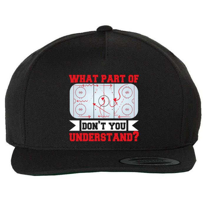 What Part Of This DonT You Understand? Funny Ice Hockey Gift Wool Snapback Cap