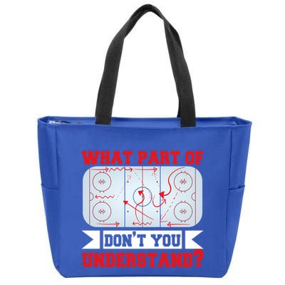 What Part Of This DonT You Understand? Funny Ice Hockey Gift Zip Tote Bag