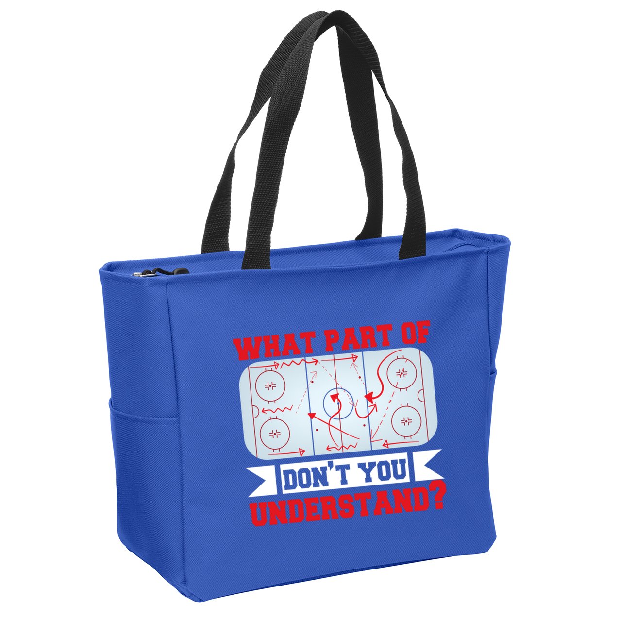 What Part Of This DonT You Understand? Funny Ice Hockey Gift Zip Tote Bag