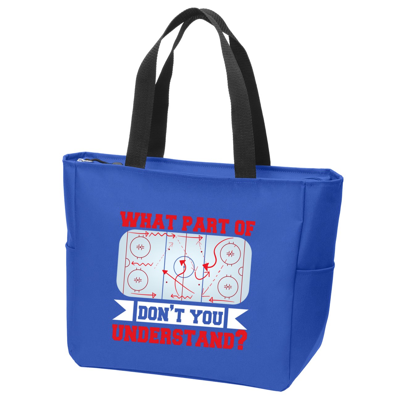 What Part Of This DonT You Understand? Funny Ice Hockey Gift Zip Tote Bag