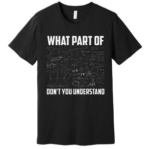 What Part Of Dont You Understand Funny Math Teacher Gift Premium T-Shirt