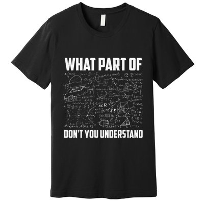 What Part Of Dont You Understand Funny Math Teacher Gift Premium T-Shirt