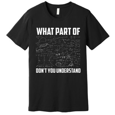 What Part Of Dont You Understand Funny Math Teacher Gift Premium T-Shirt