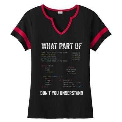 What Part Of Dont You Understand Computer Science Lovers Ladies Halftime Notch Neck Tee