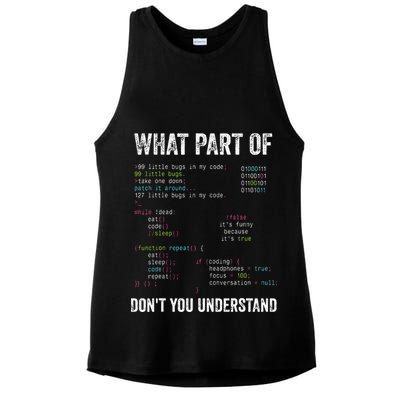 What Part Of Dont You Understand Computer Science Lovers Ladies PosiCharge Tri-Blend Wicking Tank