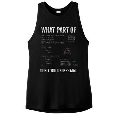 What Part Of Dont You Understand Computer Science Lovers Ladies PosiCharge Tri-Blend Wicking Tank