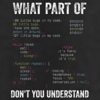 What Part Of Dont You Understand Computer Science Lovers 7 Panel Mesh Trucker Snapback Hat