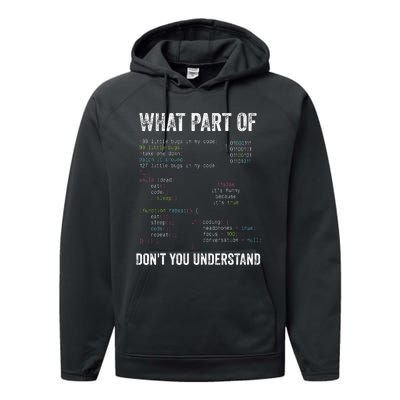 What Part Of Dont You Understand Computer Science Lovers Performance Fleece Hoodie