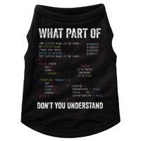 What Part Of Dont You Understand Computer Science Lovers Doggie Tank