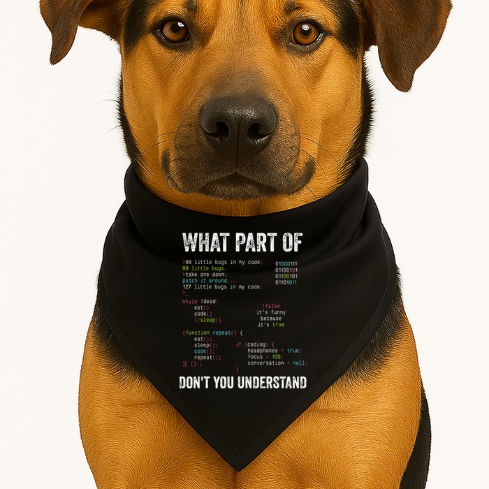 What Part Of Dont You Understand Computer Science Lovers USA-Made Doggie Bandana