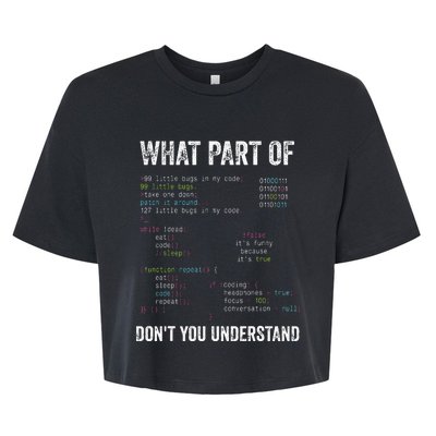 What Part Of Dont You Understand Computer Science Lovers Bella+Canvas Jersey Crop Tee