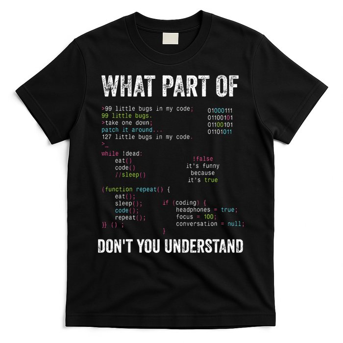 What Part Of Dont You Understand Computer Science Lovers T-Shirt