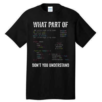 What Part Of Dont You Understand Computer Science Lovers Tall T-Shirt