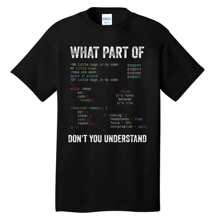 What Part Of Dont You Understand Computer Science Lovers Tall T-Shirt