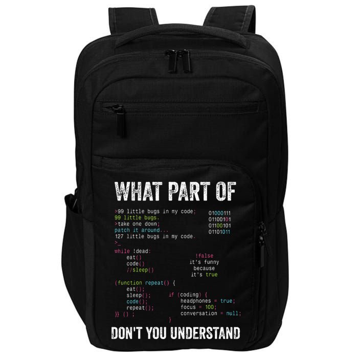 What Part Of Dont You Understand Computer Science Lovers Impact Tech Backpack