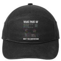 What Part Of Dont You Understand Computer Science Lovers 7-Panel Snapback Hat