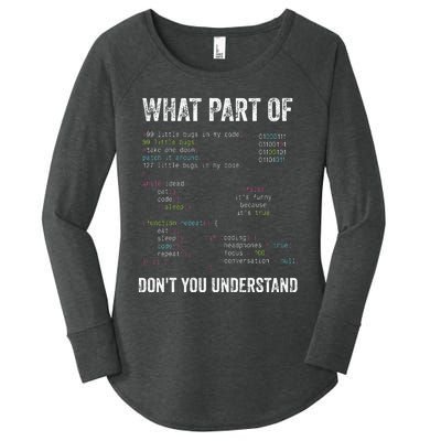 What Part Of Dont You Understand Computer Science Lovers Women's Perfect Tri Tunic Long Sleeve Shirt