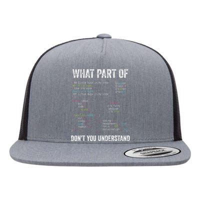 What Part Of Dont You Understand Computer Science Lovers Flat Bill Trucker Hat