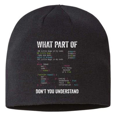 What Part Of Dont You Understand Computer Science Lovers Sustainable Beanie