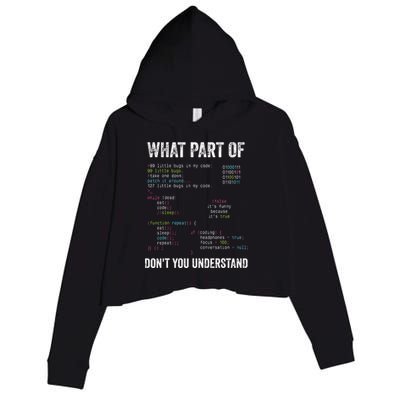 What Part Of Dont You Understand Computer Science Lovers Crop Fleece Hoodie