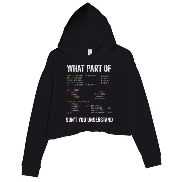 What Part Of Dont You Understand Computer Science Lovers Crop Fleece Hoodie