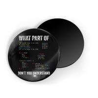 What Part Of Dont You Understand Computer Science Lovers Magnet