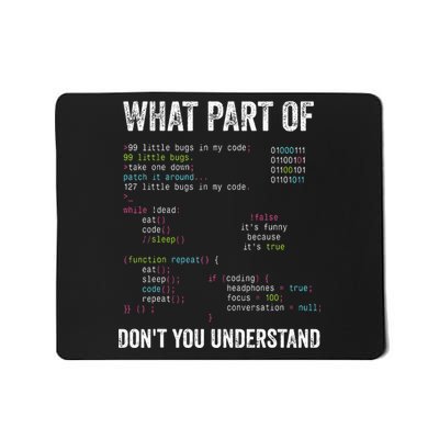 What Part Of Dont You Understand Computer Science Lovers Mousepad