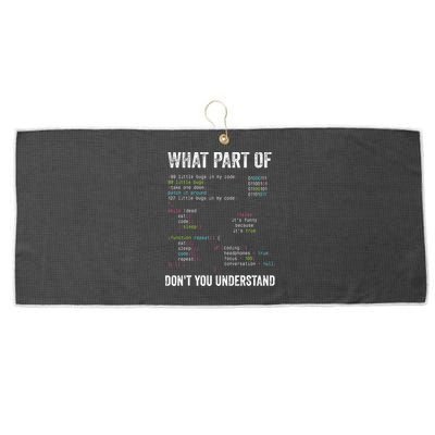 What Part Of Dont You Understand Computer Science Lovers Large Microfiber Waffle Golf Towel