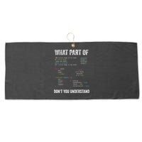 What Part Of Dont You Understand Computer Science Lovers Large Microfiber Waffle Golf Towel