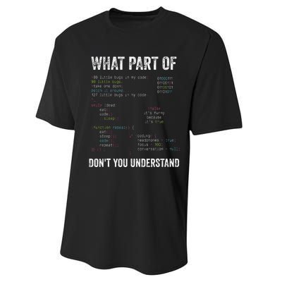 What Part Of Dont You Understand Computer Science Lovers Performance Sprint T-Shirt