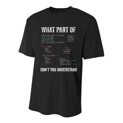 What Part Of Dont You Understand Computer Science Lovers Youth Performance Sprint T-Shirt