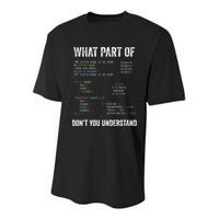What Part Of Dont You Understand Computer Science Lovers Youth Performance Sprint T-Shirt