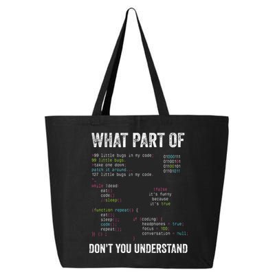 What Part Of Dont You Understand Computer Science Lovers 25L Jumbo Tote