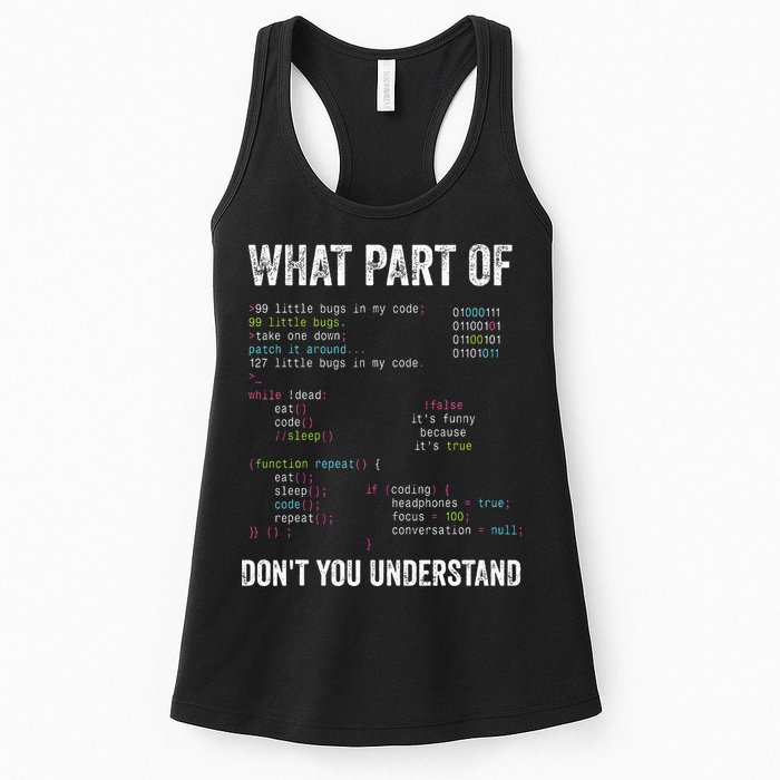What Part Of Dont You Understand Computer Science Lovers Womens Tank Top
