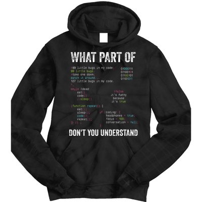 What Part Of Dont You Understand Computer Science Lovers Tie Dye Hoodie