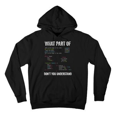 What Part Of Dont You Understand Computer Science Lovers Tall Hoodie