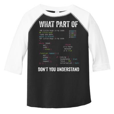 What Part Of Dont You Understand Computer Science Lovers Toddler Fine Jersey T-Shirt