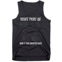 What Part Of Dont You Understand Computer Science Lovers Tank Top